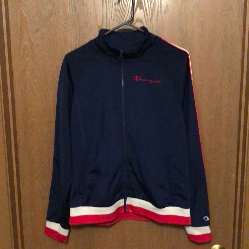 Navy jacket,Used good condition. 21in armpit-armpit. Sleeve 21 in from armpit